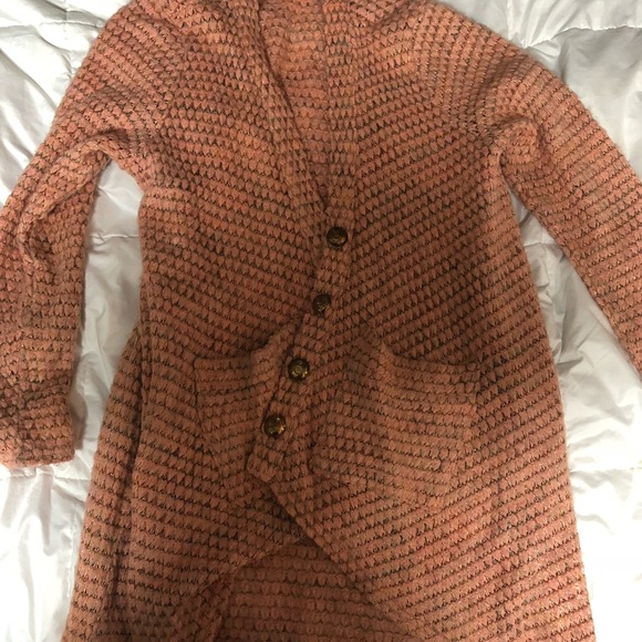 Woven Pink Cardigan - Picture 2 of 3